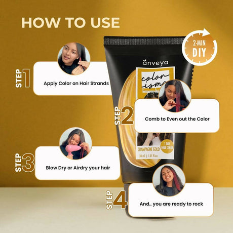 Anveya Colorisma Champagne Gold - Temporary Hair Color - Vamzn#