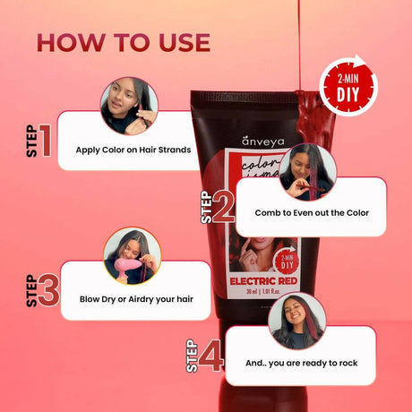 Anveya Colorisma Electric Red - Temporary Hair Color - Vamzn#