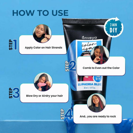 Anveya Colorisma Euphoria Blue - Temporary Hair Color - Vamzn#