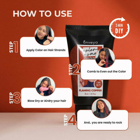 Anveya Colorisma Flaming Copper - Temporary Hair Color - Vamzn#