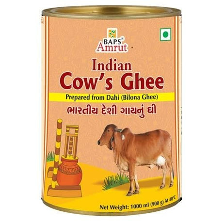 Baps Amrut Indian Cow's Ghee | Indian Organic Cow Ghee | Vedic Bilona Method Ghee - Vamzn#