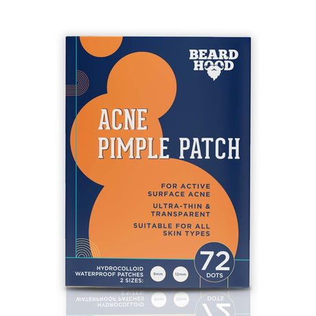Beardhood Acne Pimple Patch | 72 Hydrocolloid Waterproof Patches | For Active Surface Acne | Absorbs Pimple Overnight, Reduces Excess Oil | For All Skin Types - Vamzn#