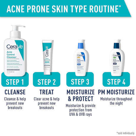 CeraVe Salicylic Acid Acne Treatment with Glycolic Acid and Lactic Acid | AHA/BHA Acne Gel for Face to Control and Clear Breakouts |1.35 Ounce - Vamzn#