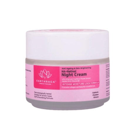 Earthraga Anti Ageing and Skin Brightening HA + Retinol Night Cream - Vamzn#